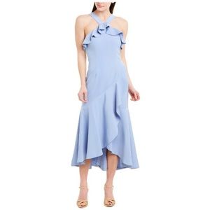 Keepsake the Label Illusion Midi Dress Cornflower Blue Size L NWT